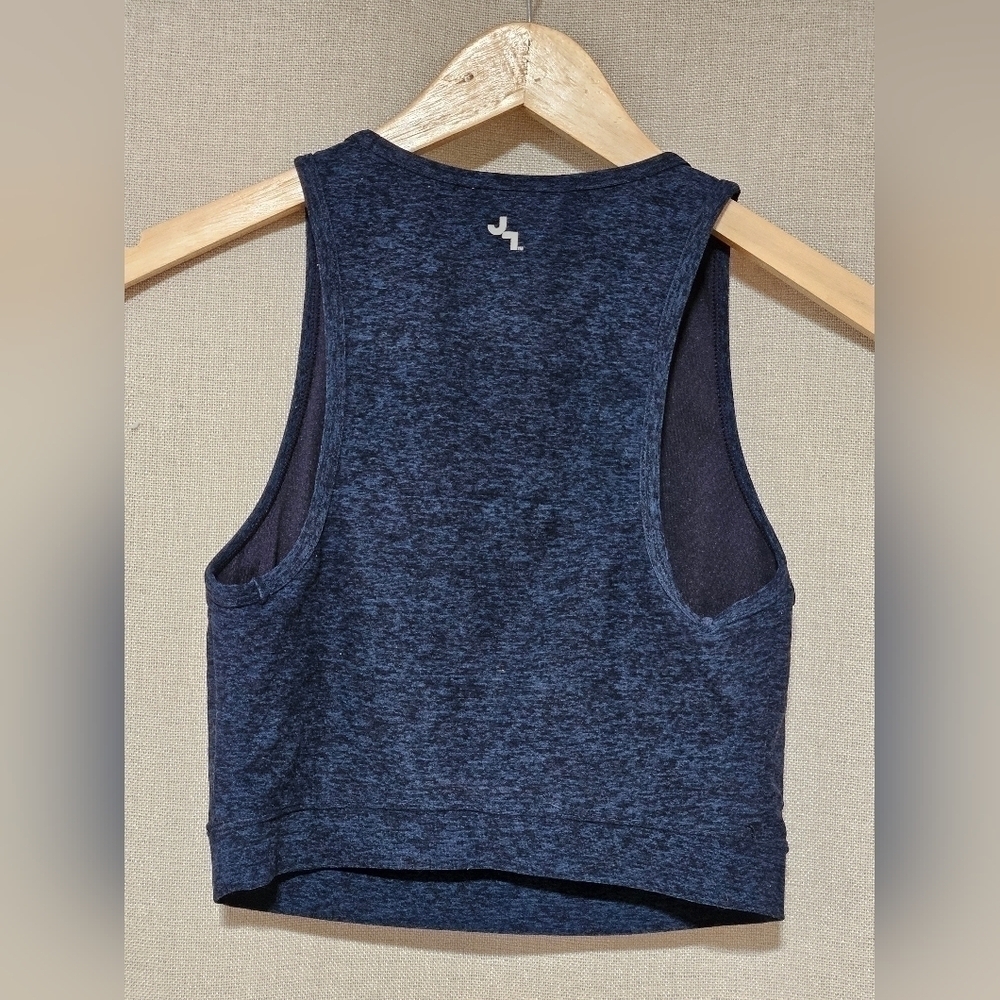JOY LAB Blue Heathered Racerback Bra - Picture 4 of 8